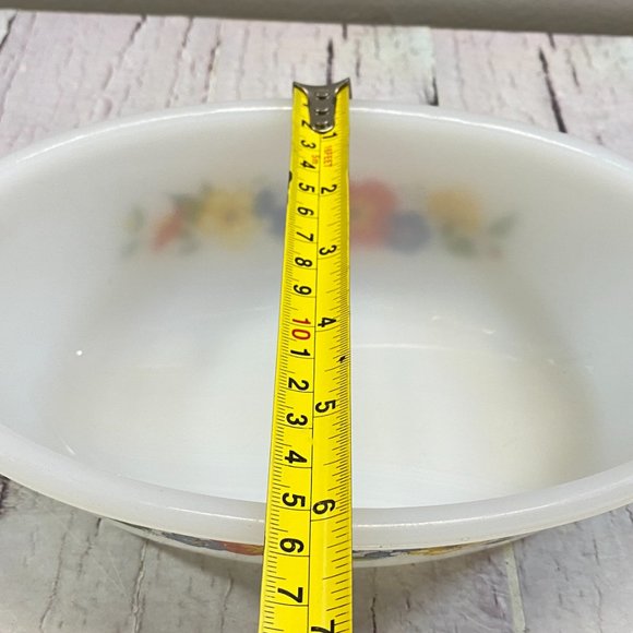 Vintage Glasbake Casserole Dish, Microwave Safe, Floral Design, Oval Shape - Picture 6 of 6